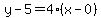 y-5=4%28x-0%29