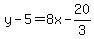 y-5=8x-20%2F3%29