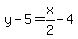 y-5=x%2F2-4