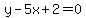 y-5x%2B2=0