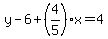 y-6%2B%284%2F5%29x=4%29