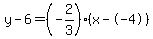 y-6=%28-2%2F3%29%28x--4%29