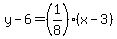 y-6=%281%2F8%29%28x-3%29