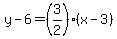 y-6=%283%2F2%29%28x-3%29