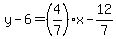 y-6=%284%2F7%29x-12%2F7