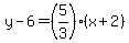y-6=%285%2F3%29%28x%2B2%29
