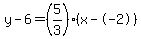 y-6=%285%2F3%29%28x--2%29