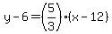 y-6=%285%2F3%29%28x-12%29