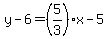 y-6=%285%2F3%29x-5