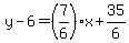 y-6=%287%2F6%29x%2B35%2F6