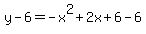 y-6=+-x%5E2%2B+2x%2B+6-6