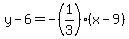 y-6=-%281%2F3%29%28x-9%29