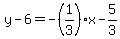 y-6=-%281%2F3%29x-5%2F3