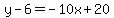y-6=-10x%2B20