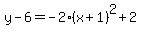 y-6=-2%28x%2B1%29%5E2%2B2