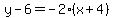 y-6=-2%28x%2B4%29