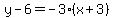 y-6=-3%28x%2B3%29