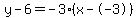 y-6=-3%28x--3%29