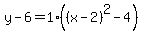 y-6=1%28%28x-2%29%5E2-4%29