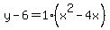 y-6=1%28x%5E2-4x%29