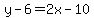 y-6=2x-10