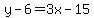 y-6=3x-15