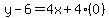 y-6=4x%2B4%280%29