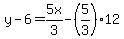 y-6=5x%2F3-%285%2F3%2912