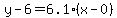 y-6=6.1%28x-0%29