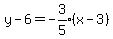 y-6=expr%28-3%2F5%29%28x-3%29