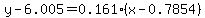 y-6.005=0.161%28x-0.7854%29