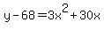 y-68=3+x%5E2%2B30+x