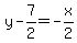 y-7%2F2+=+-x%2F2