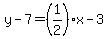 y-7=%281%2F2%29x-3