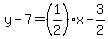 y-7=%281%2F2%29x-3%2F2