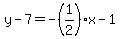y-7=-%281%2F2%29x-1