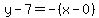 y-7=-%28x-0%29