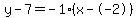 y-7=-1%28x--2%29