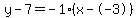 y-7=-1%28x--3%29