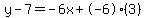 y-7=-6x%2B-6%283%29