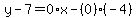 y-7=0%2Ax-%280%29%28-4%29