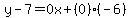 y-7=0x%2B%280%29%28-6%29