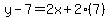 y-7=2x%2B2%287%29
