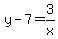 y-7=3%2Fx