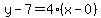 y-7=4%28x-0%29