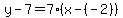 y-7=7%28x-%28-2%29%29