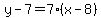 y-7=7%28x-8%29
