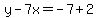 y-7x=-7%2B2