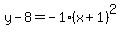 y-8=-1%28x%2B1%29%5E2