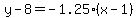 y-8=-1.25%28x-1%29